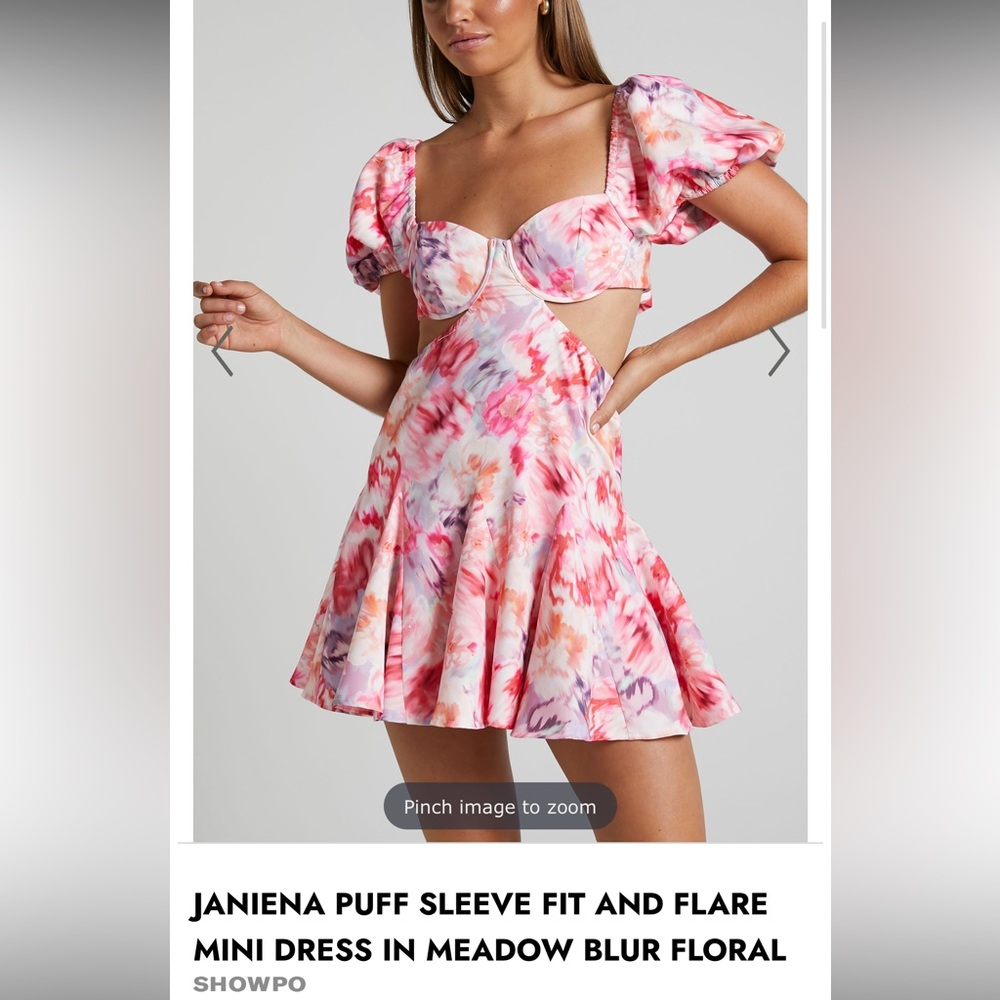 NWT Floral Cutout Dress